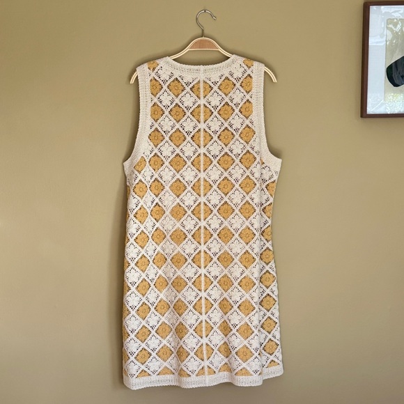 Sezane Marie Cotton Crochet Shift Dress - Picture 3 of 6